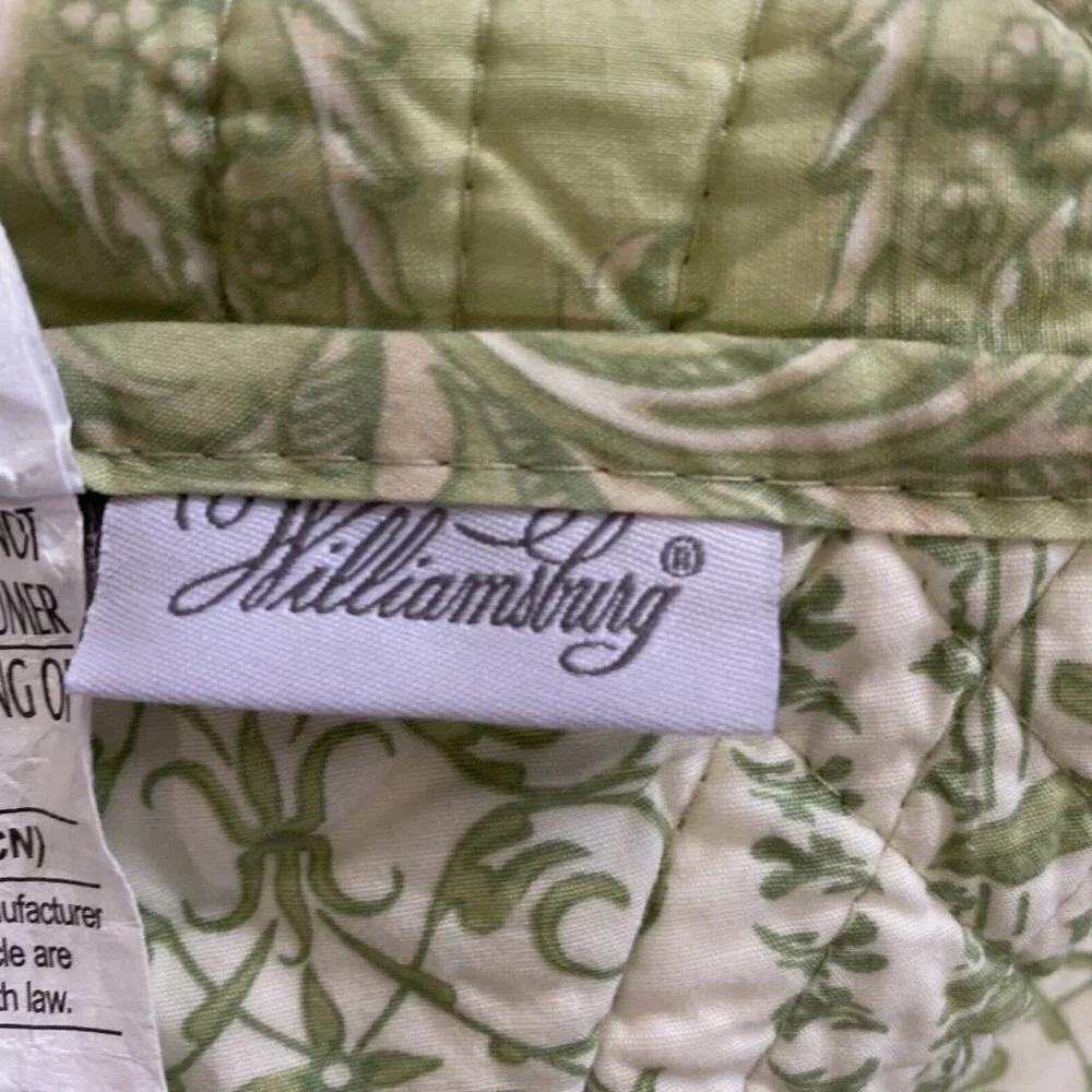 C&F Home Colonial Williamsburg Windsor Kiwi 100% Cotton Reversible TWIN Quilt